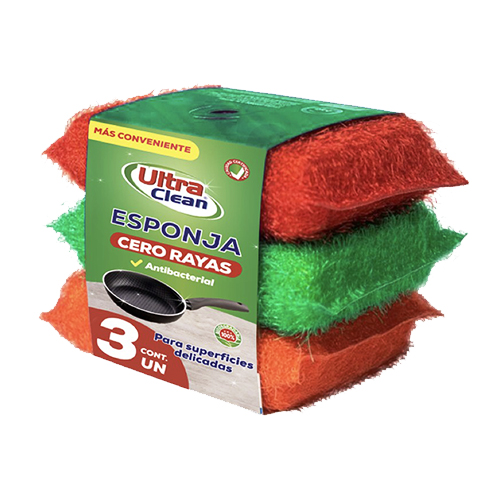 Esponja espunita cero rayas Ultra Clean pack 3 uds.