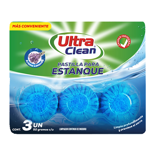 Pastillas para estanque sanitario aroma lavanda Ultra Clean pack 3 uds.