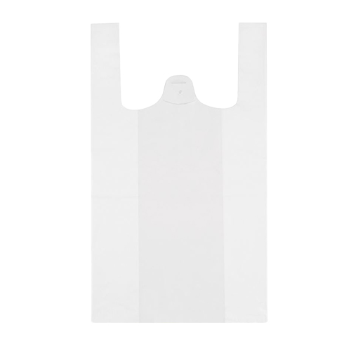 Bolsa camiseta blanca 50x60 cm pack 100 uds.