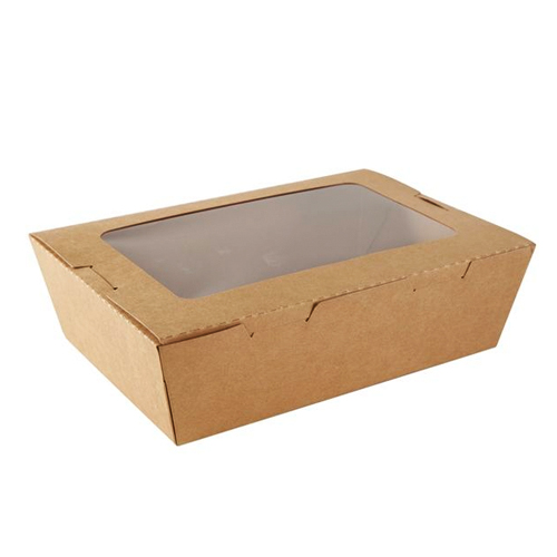 Caja kraft con ventana 900 ml embalaje 200 uds.