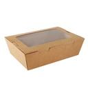 Caja kraft con ventana 1600 ml embalaje 200 uds.