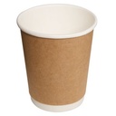 Vaso doble capa kraft 08 oz embalaje 500 uds.