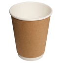 Vaso doble capa kraft 12 oz pack 500 uds.