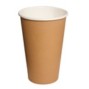 Vaso una capa kraft 16 oz embalaje 1000 uds.