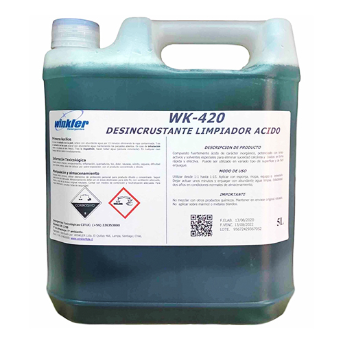 Desincrustante ácido 5 litros Winkler WK-420