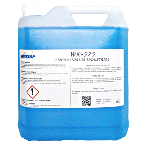 Limpiavidrios concentrado 5 litros Winkler WK-575