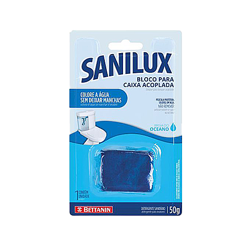 Pastilla para estanque sanitario Sanilux aroma brisa del océano Bettanin 50 grs.