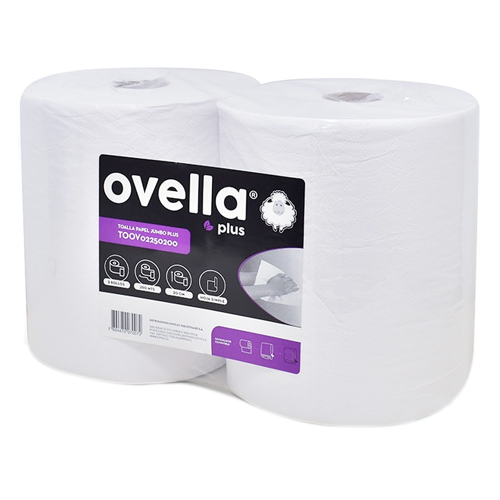 Toalla de papel una hoja Ovella pack 2x250 m