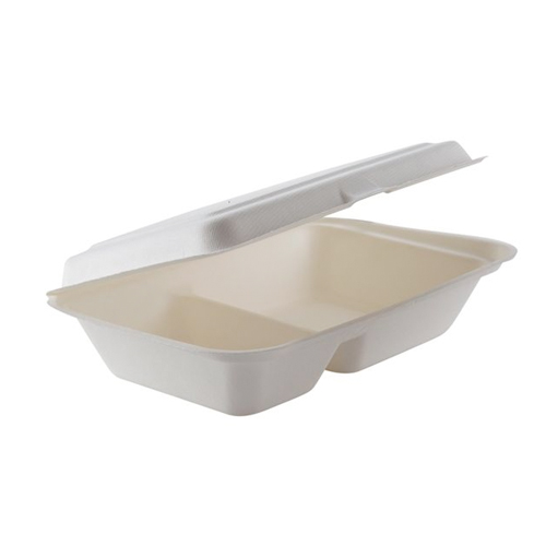 [ENVCOMCOM010] Porta comida compostable con división 16x24 cm 1000 ml embalaje 500 uds.