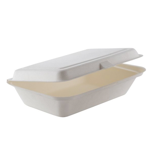 [ENVCOMCOM030] Porta comida compostable sin división 15,5x23 cm 900 ml pack 50 uds. 